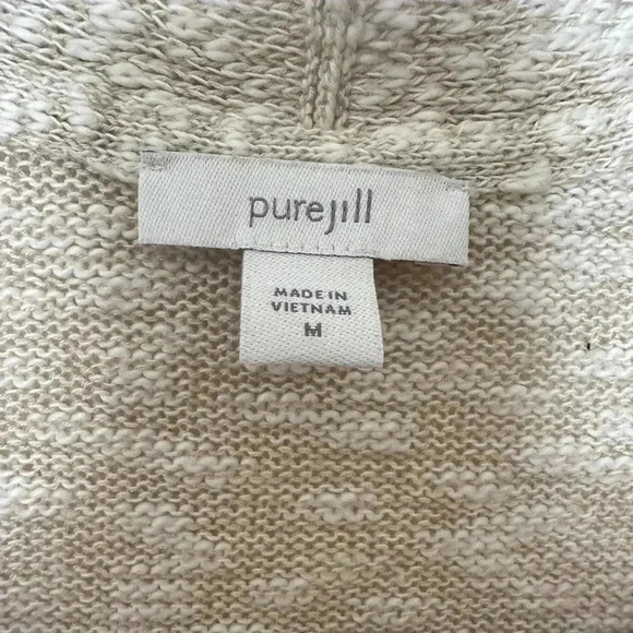 Pure Jill Single Button Long Sleeve Cream Cardigan - Picture 5 of 6